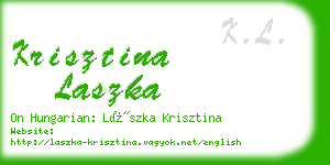 krisztina laszka business card